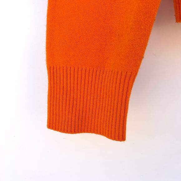 Sandro Menton Knit Wool Cashmere Orange Polo Sweater Jumper Rhinestone Small - Picture 8 of 10